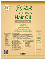 4 Bottle Bundle_ Herbal Crown Hair Oil for All Hair Types | 100% Organic & Natural Bundle of 4 and 1 Free - Herbal Crown