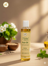 4 Bottle Bundle_ Herbal Crown Hair Oil for All Hair Types | 100% Organic & Natural Bundle of 4 and 1 Free - Herbal Crown
