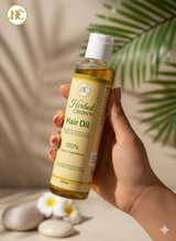  4 Bottle Bundle_ Herbal Crown Hair Oil for All Hair Types | 100% Organic & Natural Bundle of 4 and 1 Free - Herbal Crown