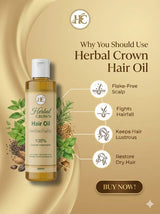  4 Bottle Bundle_ Herbal Crown Hair Oil for All Hair Types | 100% Organic & Natural Bundle of 4 and 1 Free - Herbal Crown