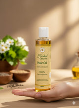  4 Bottle Bundle_ Herbal Crown Hair Oil for All Hair Types | 100% Organic & Natural Bundle of 4 and 1 Free - Herbal Crown